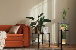 Kwietnik metalowy loft TRETORRI CZARNY stojak na kwiaty