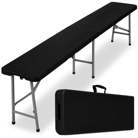 Ławka cateringowa składana w walizkę 180 cm czarna Ławka cateringowa składana w walizkę 180 cm czarna