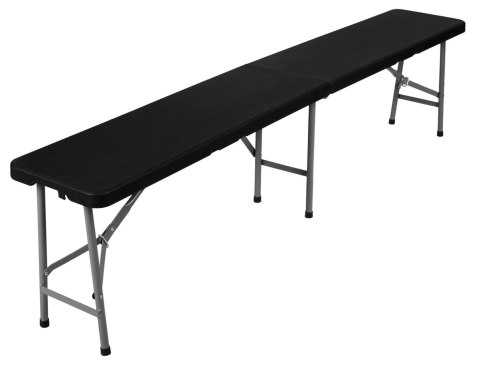 Ławka cateringowa składana w walizkę 180 cm czarna Ławka cateringowa składana w walizkę 180 cm czarna