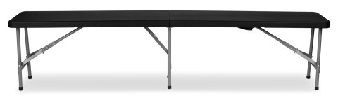 Ławka cateringowa składana w walizkę 180 cm czarna Ławka cateringowa składana w walizkę 180 cm czarna
