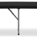 Ławka cateringowa składana w walizkę 180 cm czarna Ławka cateringowa składana w walizkę 180 cm czarna