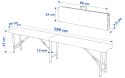 Ławka cateringowa składana w walizkę 180 cm czarna Ławka cateringowa składana w walizkę 180 cm czarna