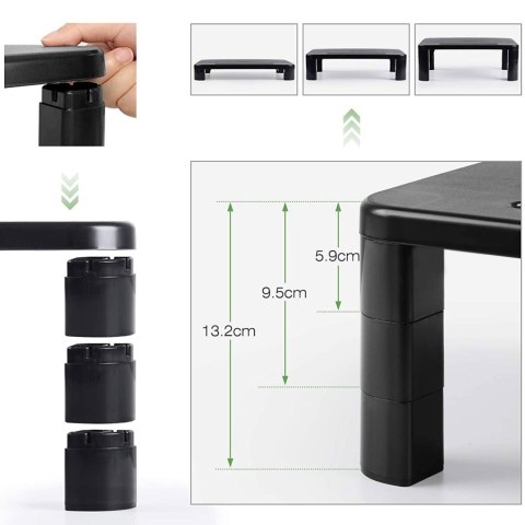 Podstawka pod monitor laptopa czarna Podstawka pod monitor laptopa czarna
