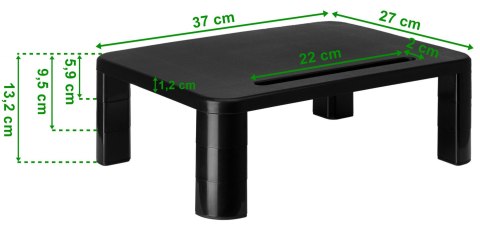 Podstawka pod monitor laptopa czarna Podstawka pod monitor laptopa czarna