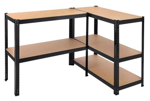 Regał magazynowy 5 poziomów czarny 150x75x30 nośność 625 kg Regał magazynowy 5 poziomów czarny 150x75x30 nośność 625 kg
