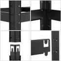 Regał magazynowy 5 poziomów czarny 150x75x30 nośność 625 kg Regał magazynowy 5 poziomów czarny 150x75x30 nośność 625 kg