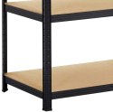 Regał magazynowy 5 poziomów czarny 180x90x40 nośność 875 kg Regał magazynowy 5 poziomów czarny 180x90x40 nośność 875 kg
