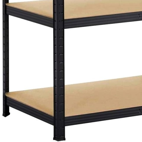 Regał magazynowy 5 poziomów czarny 180x90x40 nośność 875 kg Regał magazynowy 5 poziomów czarny 180x90x40 nośność 875 kg