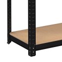 Regał magazynowy 5 poziomów czarny 180x90x40 nośność 875 kg Regał magazynowy 5 poziomów czarny 180x90x40 nośność 875 kg