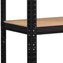Regał magazynowy 5 poziomów czarny 180x90x40 nośność 875 kg Regał magazynowy 5 poziomów czarny 180x90x40 nośność 875 kg