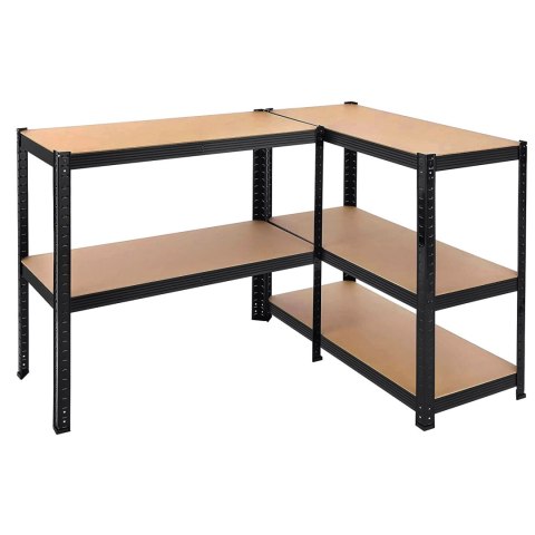Regał magazynowy 5 poziomów czarny 180x90x40 nośność 875 kg Regał magazynowy 5 poziomów czarny 180x90x40 nośność 875 kg