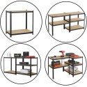 Regał magazynowy 5 poziomów czarny 180x90x40 nośność 875 kg Regał magazynowy 5 poziomów czarny 180x90x40 nośność 875 kg