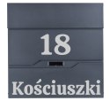Skrzynka na listy VIDAR antracyt z napisem Skrzynka na listy VIDAR antracyt z napisem
