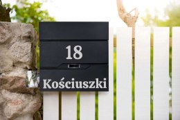 Skrzynka na listy VIDAR czarna z napisem