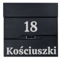 Skrzynka na listy VIDAR czarna z napisem Skrzynka na listy VIDAR czarna z napisem
