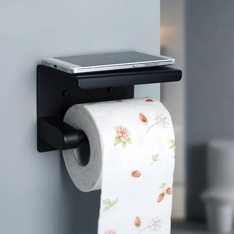 Uchwyt na papier toaletowy BELIK czarny Uchwyt na papier toaletowy BELIK czarny
