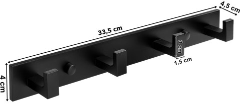 Wieszak metalowy TESSERA czarny Wieszak metalowy TESSERA czarny