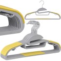 Wieszak ubraniowy FLEXI komplet 10 sztuk szaro-żółty Wieszak ubraniowy FLEXI komplet 10 sztuk szaro-żółty