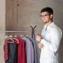 Wieszak ubraniowy FLEXI komplet 10 sztuk szaro-żółty Wieszak ubraniowy FLEXI komplet 10 sztuk szaro-żółty