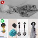 Zestaw czterech wieszaków loft TAVAS czarny Zestaw czterech wieszaków loft TAVAS czarny