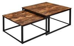 Zestaw stolików loftowych VELEN RUSTIC loft 2w1