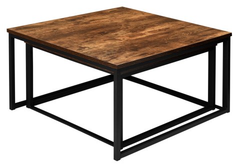 Zestaw stolików loftowych VELEN RUSTIC loft 2w1 Zestaw stolików loftowych VELEN RUSTIC loft 2w1
