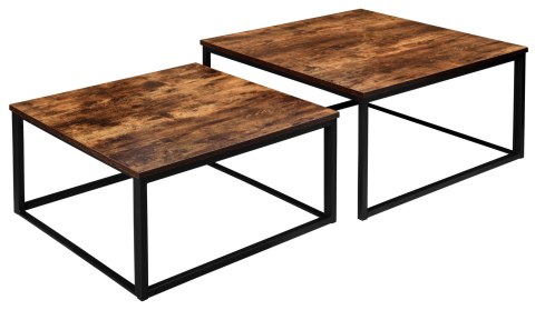 Zestaw stolików loftowych VELEN RUSTIC loft 2w1 Zestaw stolików loftowych VELEN RUSTIC loft 2w1