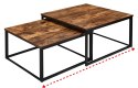 Zestaw stolików loftowych VELEN RUSTIC loft 2w1 Zestaw stolików loftowych VELEN RUSTIC loft 2w1
