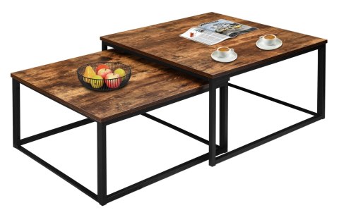 Zestaw stolików loftowych VELEN RUSTIC loft 2w1 Zestaw stolików loftowych VELEN RUSTIC loft 2w1