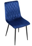 Krzesło aksamitne DEXTER granatowe velvet Krzesło aksamitne DEXTER granatowe velvet
