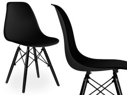 Krzesło loftowe MILANO BLACK czarne