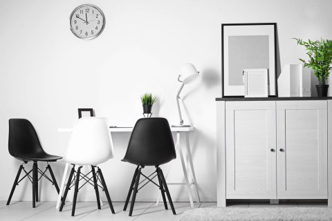 Krzesło loftowe MILANO BLACK czarne Krzesło loftowe MILANO BLACK czarne