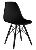 Krzesło loftowe MILANO BLACK czarne Krzesło loftowe MILANO BLACK czarne