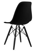 Krzesło loftowe MILANO BLACK czarne Krzesło loftowe MILANO BLACK czarne