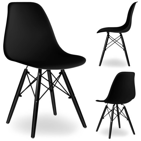 Krzesło loftowe MILANO BLACK czarne Krzesło loftowe MILANO BLACK czarne