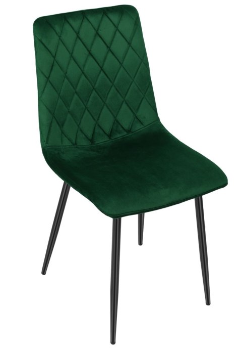 Krzesło welurowe DEXTER ciemnozielone velvet Krzesło welurowe DEXTER ciemnozielone velvet