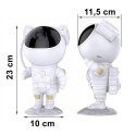 Lampa nocna projektor led ASTRONAUTA biały Lampa nocna projektor led ASTRONAUTA biały