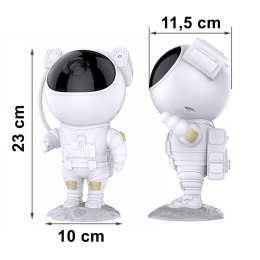 Lampa nocna projektor led ASTRONAUTA biały