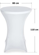 Pokrowiec stolika koktajlowego 80 cm biały Pokrowiec stolika koktajlowego 80 cm biały