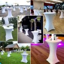Pokrowiec stolika koktajlowego 80 cm biały Pokrowiec stolika koktajlowego 80 cm biały
