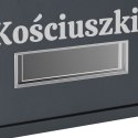 Skrzynka na listy GUSTAV antracyt z napisem Skrzynka na listy GUSTAV antracyt z napisem