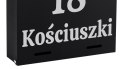Skrzynka na listy ODVIN czarna z napisem Skrzynka na listy ODVIN czarna z napisem
