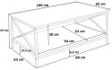 Stolik kawowy ława rustykalna loft HERNING Stolik kawowy ława rustykalna loft HERNING