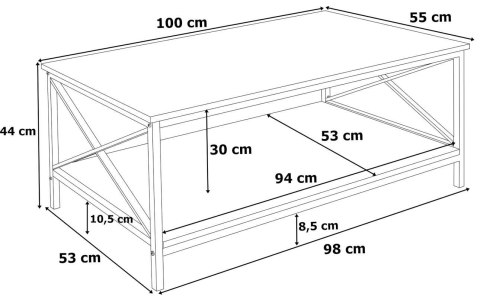 Stolik kawowy ława rustykalna loft HERNING Stolik kawowy ława rustykalna loft HERNING