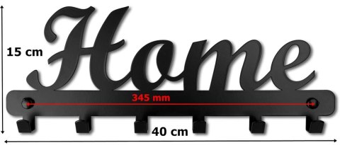 Wieszak loftowy HOME czarny 6 ramion Wieszak loftowy HOME czarny 6 ramion