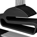 Wieszak ubraniowy FLEXI komplet 10 sztuk czarno-szary Wieszak ubraniowy FLEXI komplet 10 sztuk czarno-szary
