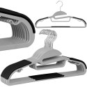 Wieszak ubraniowy FLEXI komplet 10 sztuk szaro-czarny Wieszak ubraniowy FLEXI komplet 10 sztuk szaro-czarny