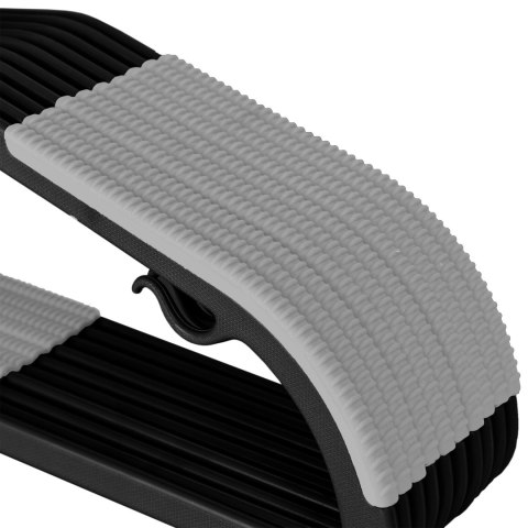 Wieszak ubraniowy FLEXI komplet 20 sztuk czarno-szary Wieszak ubraniowy FLEXI komplet 20 sztuk czarno-szary