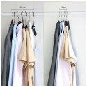 Wieszak ubraniowy FLEXI komplet 20 sztuk czarno-szary Wieszak ubraniowy FLEXI komplet 20 sztuk czarno-szary