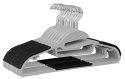 Wieszak ubraniowy FLEXI komplet 20 sztuk szaro-czarny Wieszak ubraniowy FLEXI komplet 20 sztuk szaro-czarny